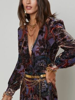 L’Agence Velvet Bodysuit Small EUC